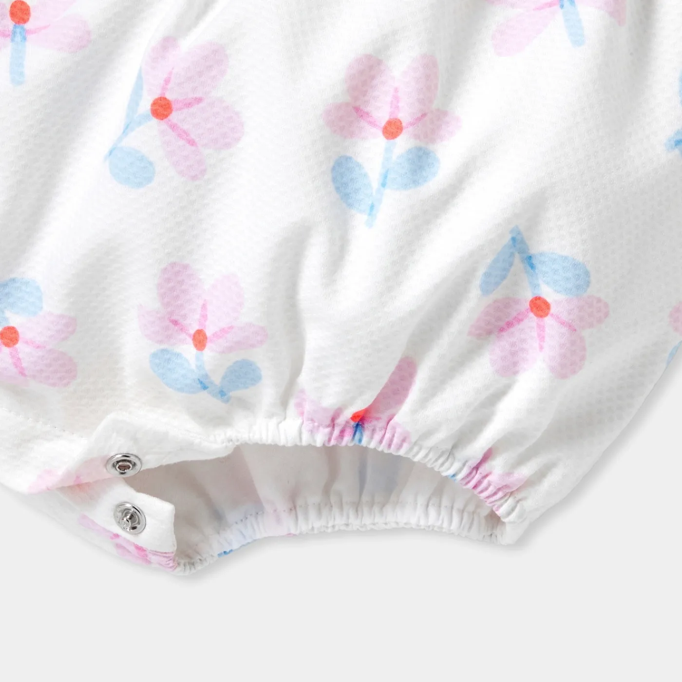 Jacadi Barboteuse bébé fille en piqué de coton - lore BLANC/MULTICO Discount