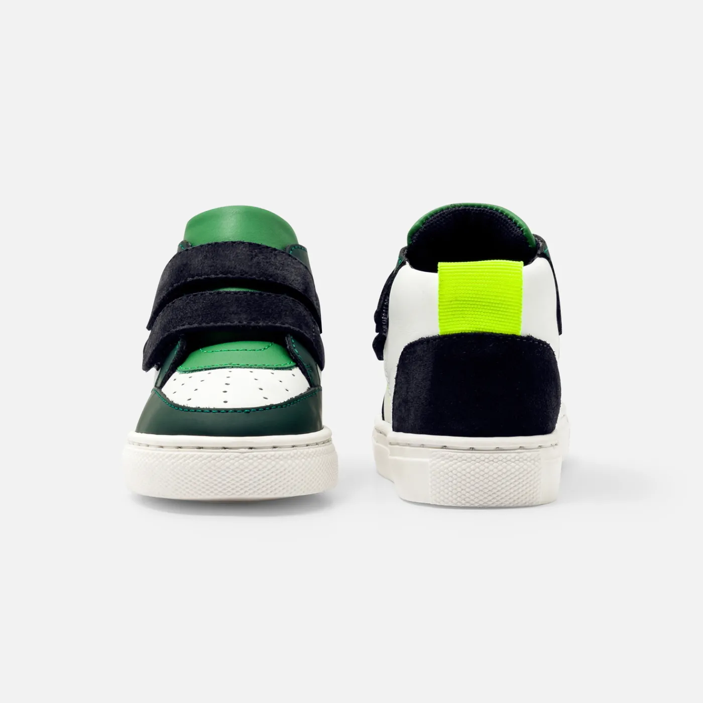 Jacadi Baskets montantes bébé garçon - BLANC/VERT Discount
