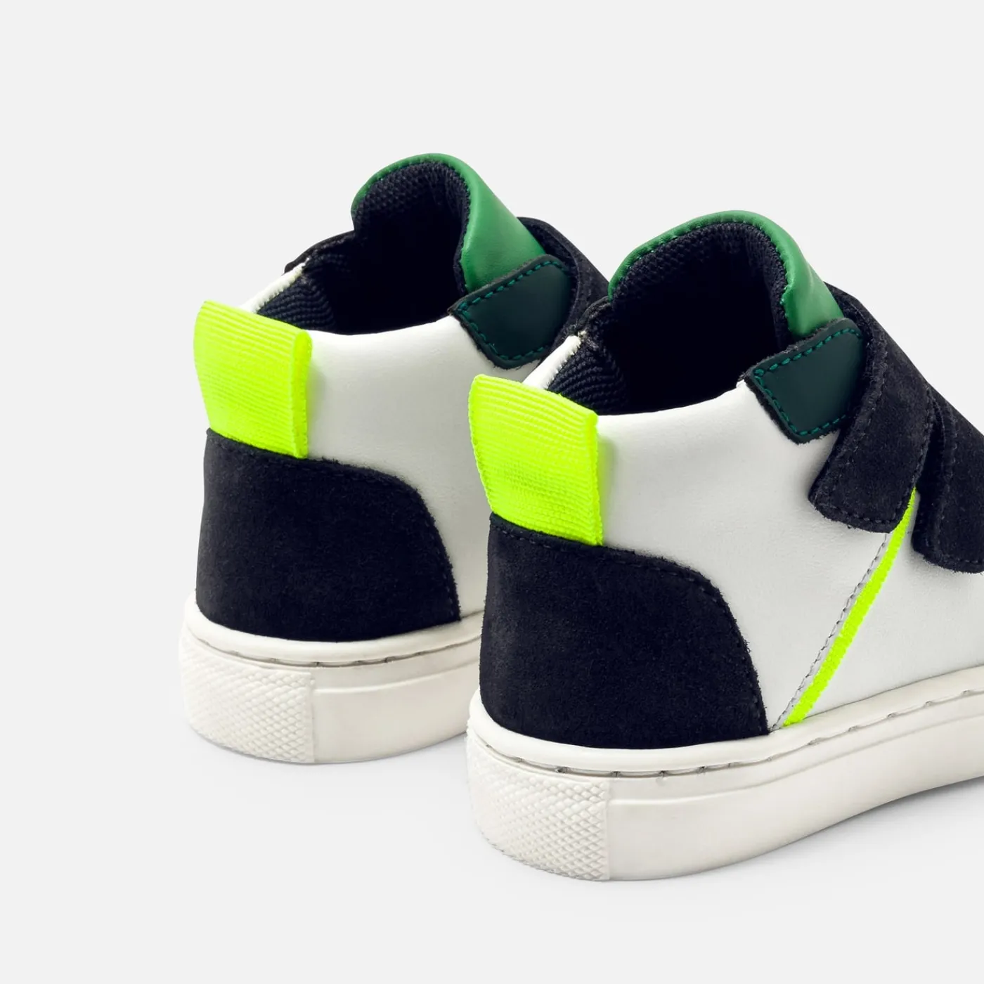 Jacadi Baskets montantes bébé garçon - BLANC/VERT Discount