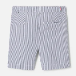 Jacadi Bermuda rayé enfant garçon - BLANC/BLEU Discount