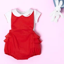 Jacadi Bloomer bébé fille en popeline - ROUGE BRIQUE Clearance