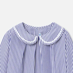 Jacadi Blouse en popeline enfant fille - BLANC/BLEU Sale