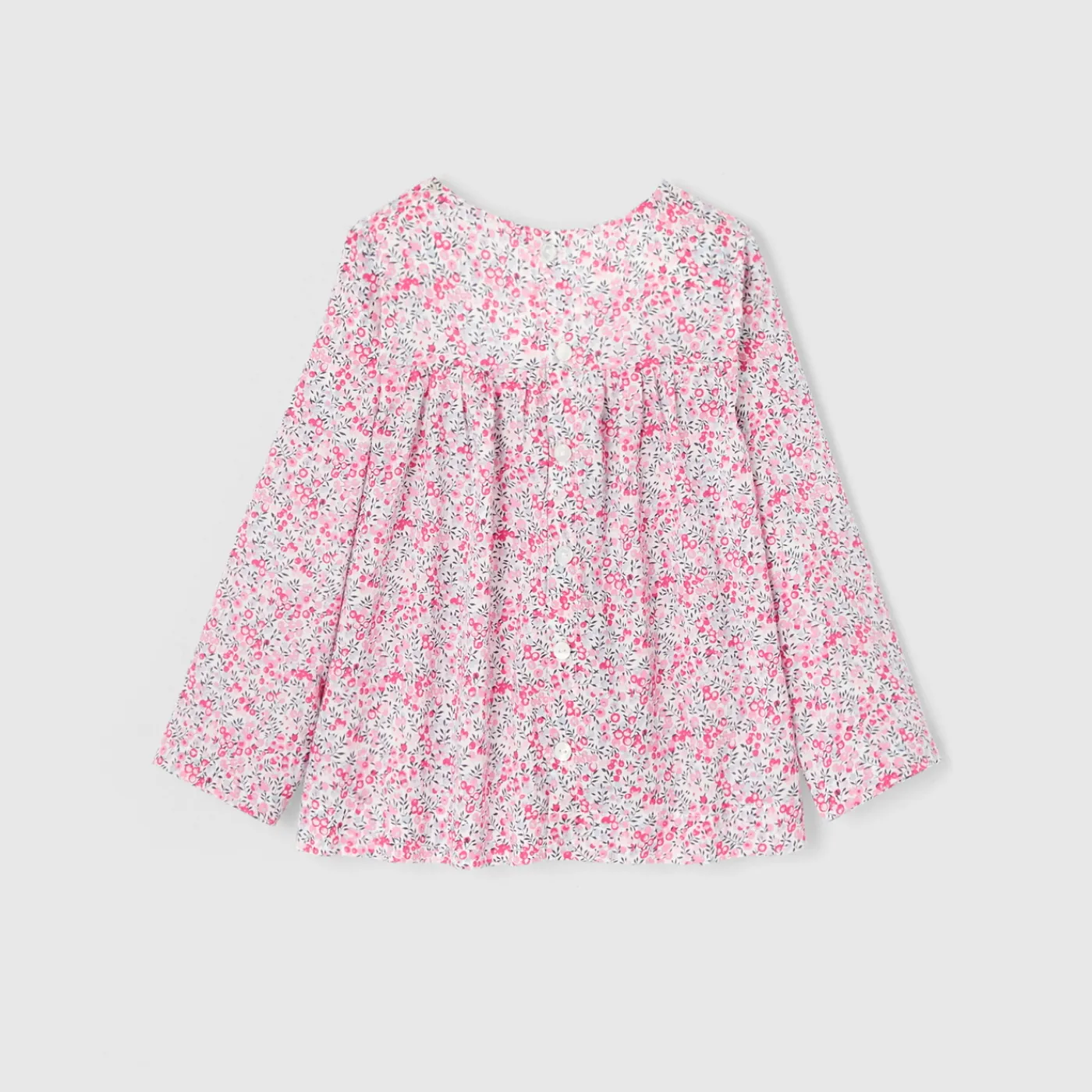 Jacadi Blouse en tissu Liberty enfant fille - x Tohana - ROSE/GRIS Clearance