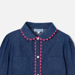 Jacadi Blouse enfant fille en jean - BLEU DENIM New