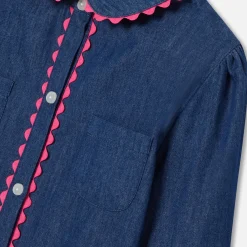 Jacadi Blouse enfant fille en jean - BLEU DENIM New