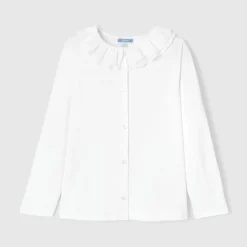 Jacadi Blouse enfant fille en popeline - blanc BLANC JACADI Online
