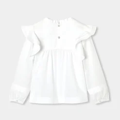 Jacadi Blouse enfant fille en popeline - blanc BLANC JACADI Clearance