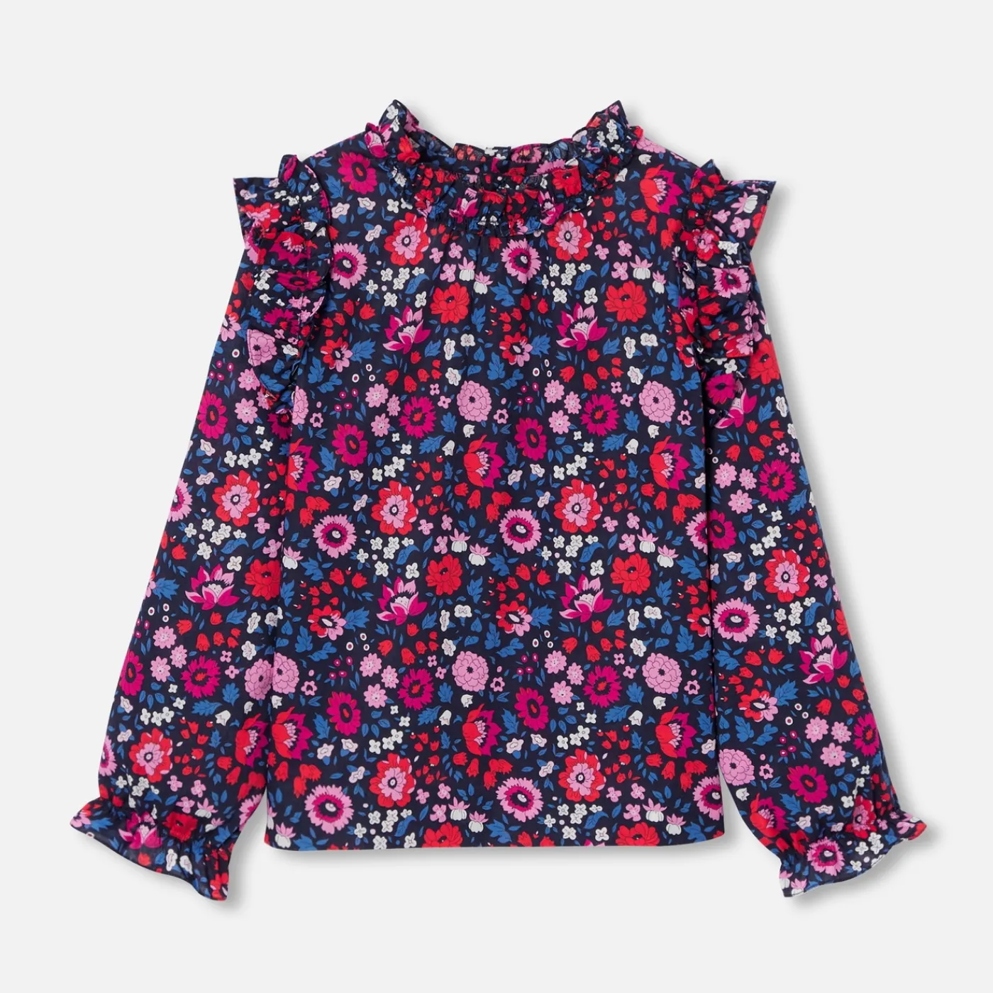 Jacadi Blouse enfant fille en tissu Liberty - lore MARINE/MULTICO Best