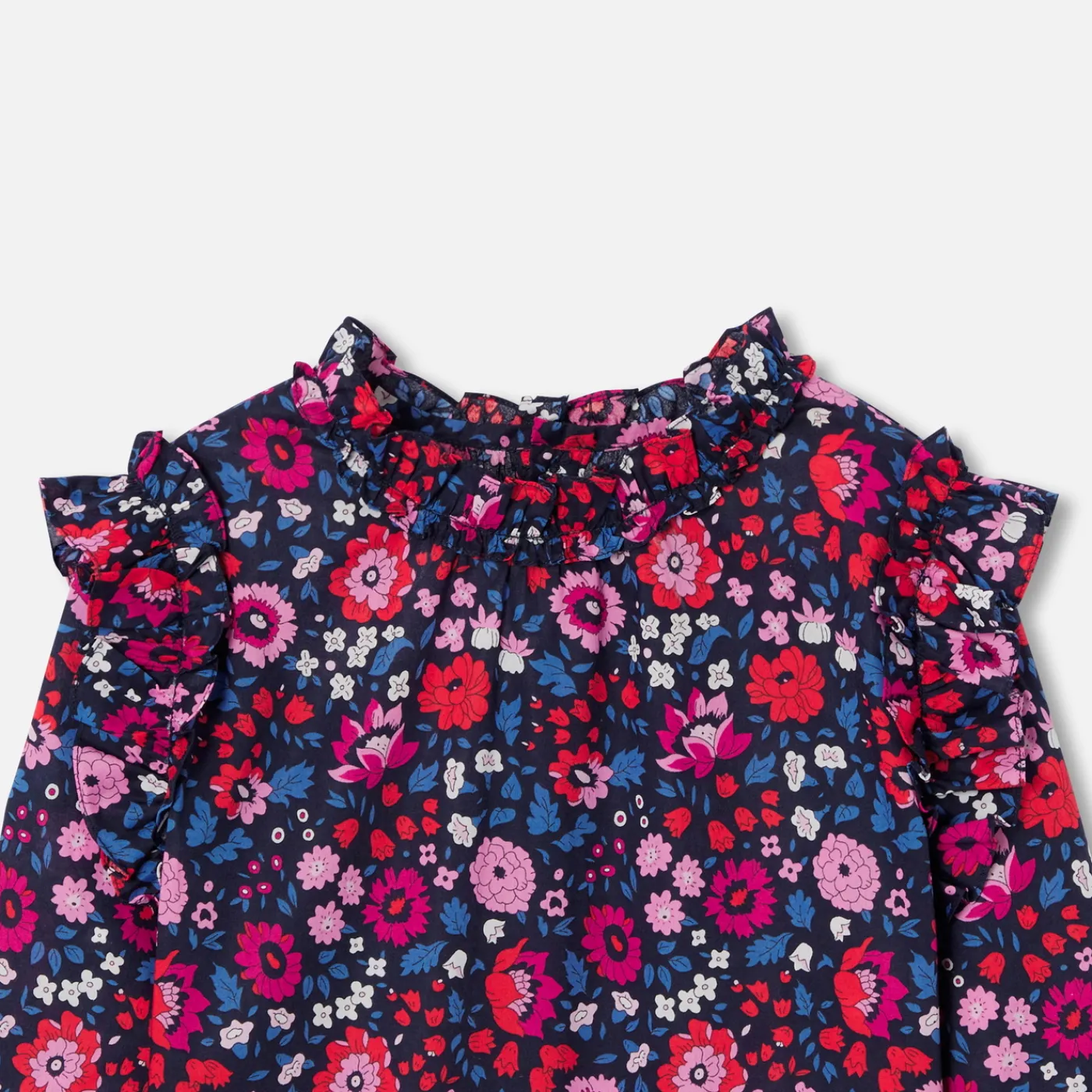 Jacadi Blouse enfant fille en tissu Liberty - lore MARINE/MULTICO Best
