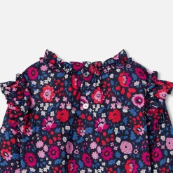 Jacadi Blouse enfant fille en tissu Liberty - lore MARINE/MULTICO Best