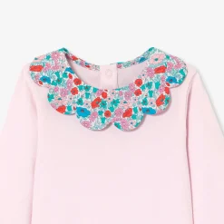 Jacadi Body bébé fille à col en Tissu Liberty - rose poudre ROSE POUDRE JACADI Outlet