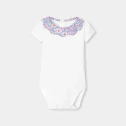 Jacadi Body bébé fille à col en tissu Liberty - blanc BLANC JACADI Sale