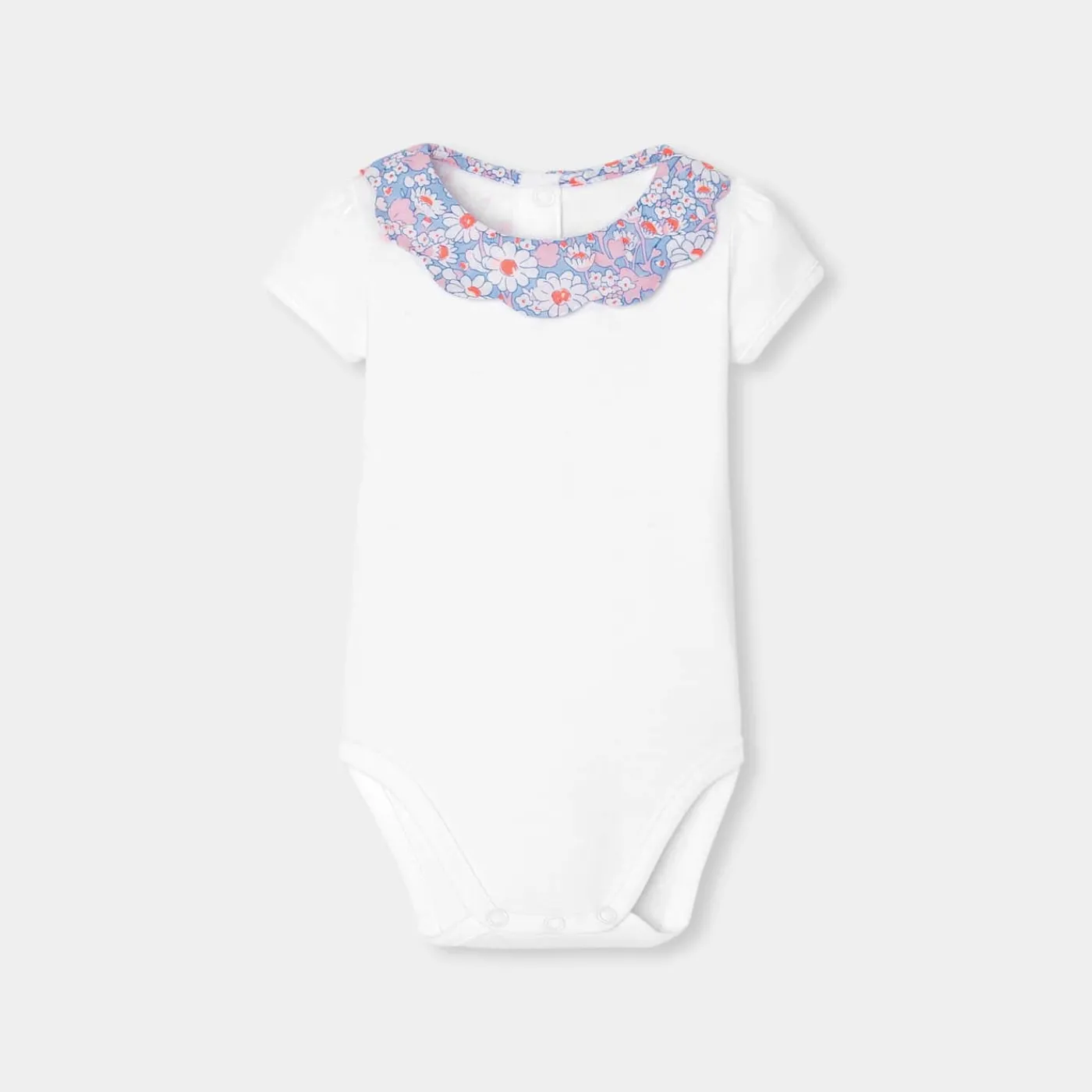 Jacadi Body bébé fille à col en tissu Liberty - blanc BLANC JACADI Sale