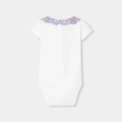 Jacadi Body bébé fille à col en tissu Liberty - blanc BLANC JACADI Sale