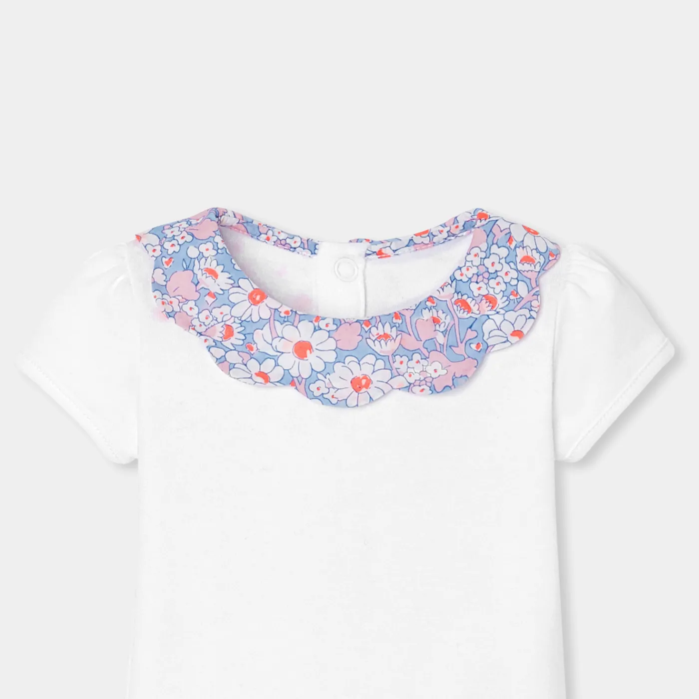 Jacadi Body bébé fille à col en tissu Liberty - blanc BLANC JACADI Sale