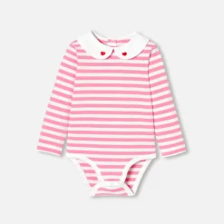 Jacadi Body bébé fille manches longues - BLANC/ROSE Outlet