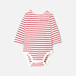 Jacadi Body manches longues bébé garçon - ROUGE/BLANC Sale