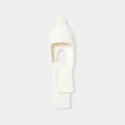 Jacadi Bonnet écharpe bébé fille - blanc doux BLANC DOUX JACADI Sale