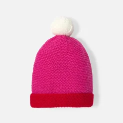 Jacadi Bonnet Love Maille collection solidaire - ROSE/ROUGE Hot