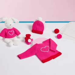 Jacadi Bonnet Love Maille collection solidaire - ROSE/ROUGE Hot