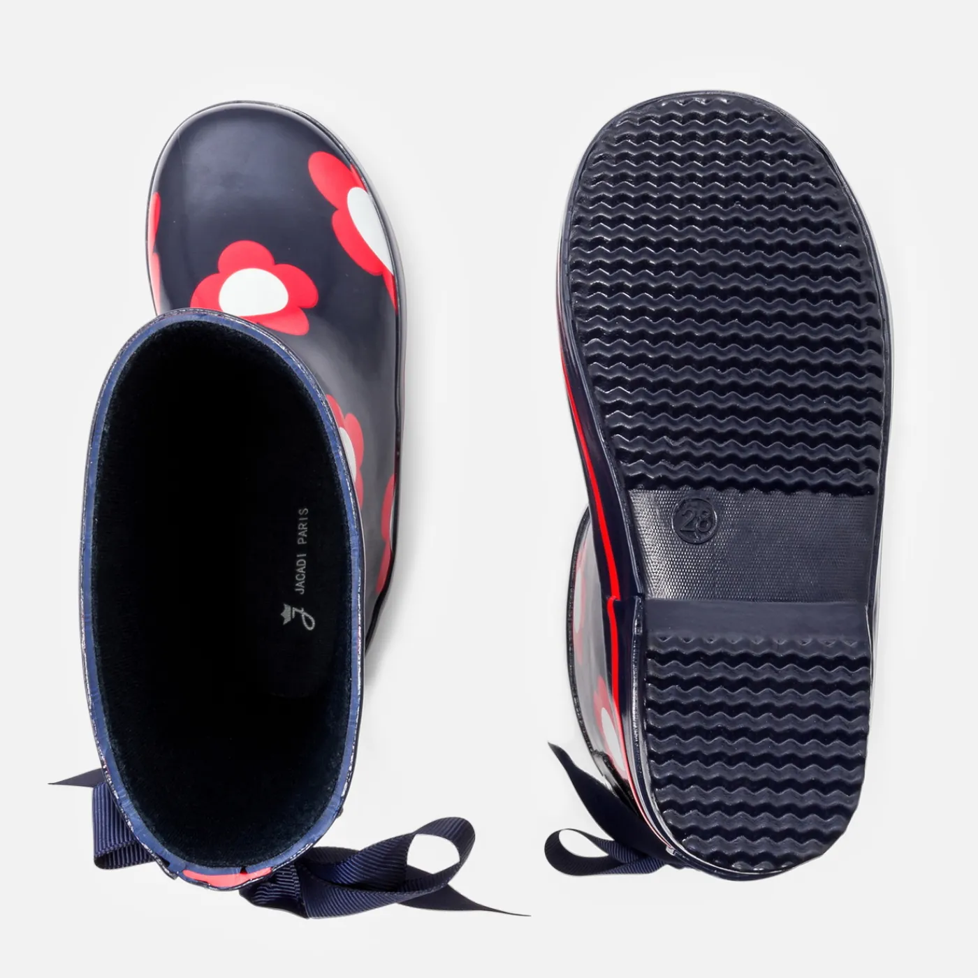 Jacadi Bottes de pluie enfant fille - MARINE/ROUGE