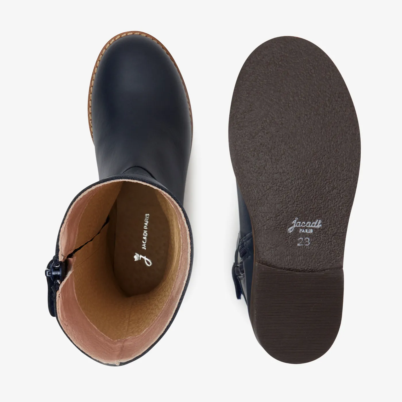Jacadi Bottes enfant fille en cuir - marine MARINE JACADI Hot