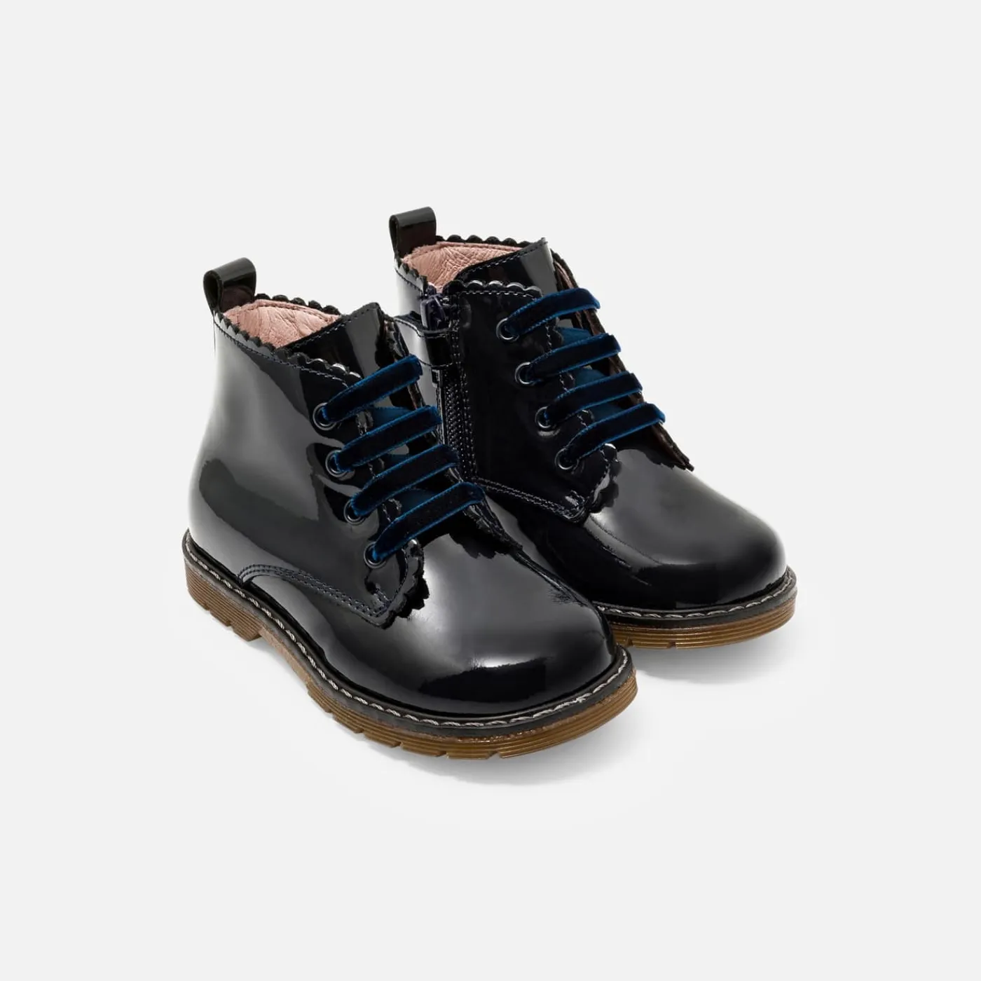 Jacadi Bottillons bébé fille en cuir lisse - marine MARINE JACADI Outlet