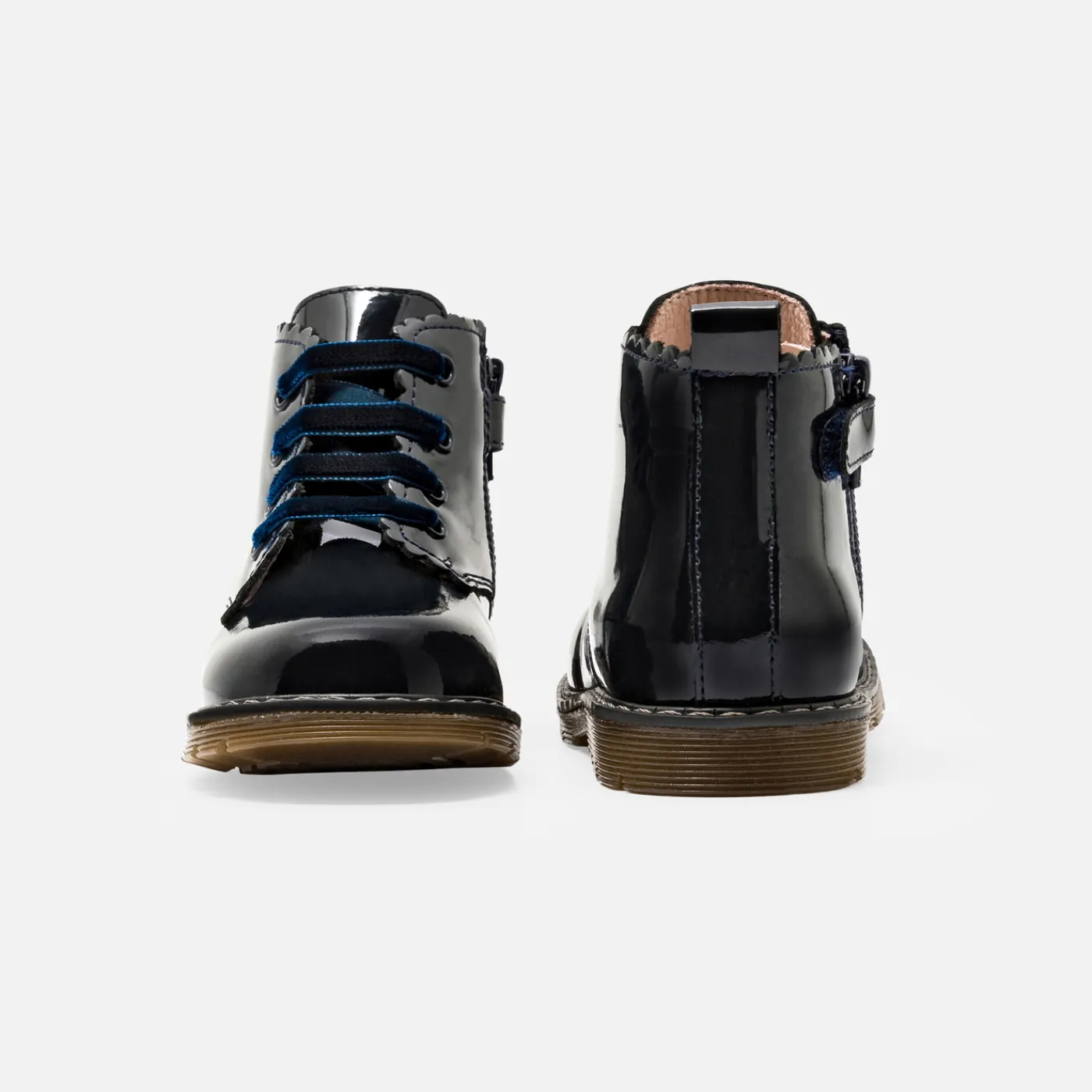 Jacadi Bottillons bébé fille en cuir lisse - marine MARINE JACADI Outlet