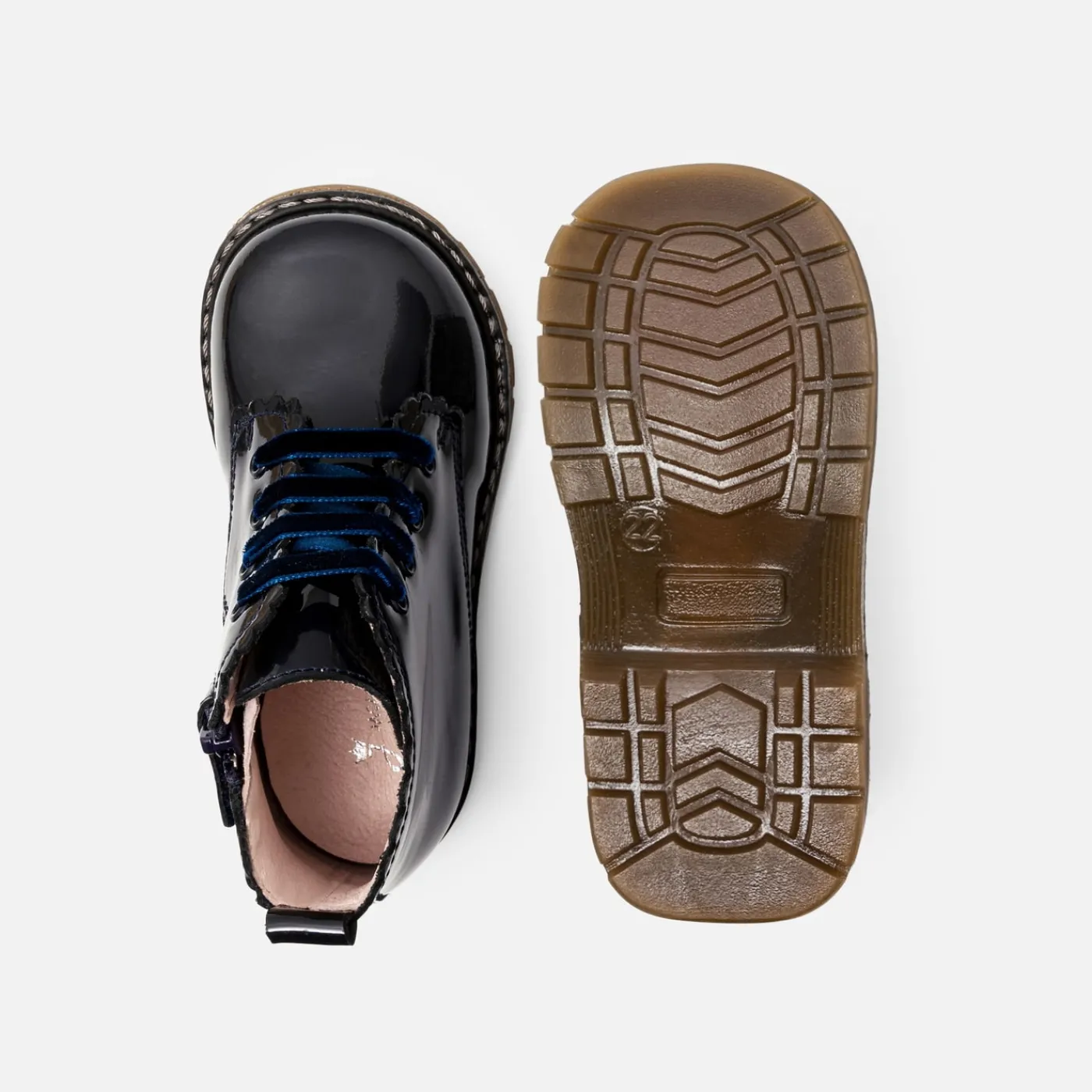 Jacadi Bottillons bébé fille en cuir lisse - marine MARINE JACADI Outlet