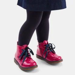 Jacadi Bottillons bébé fille en cuir lisse - FUSCHIA Sale