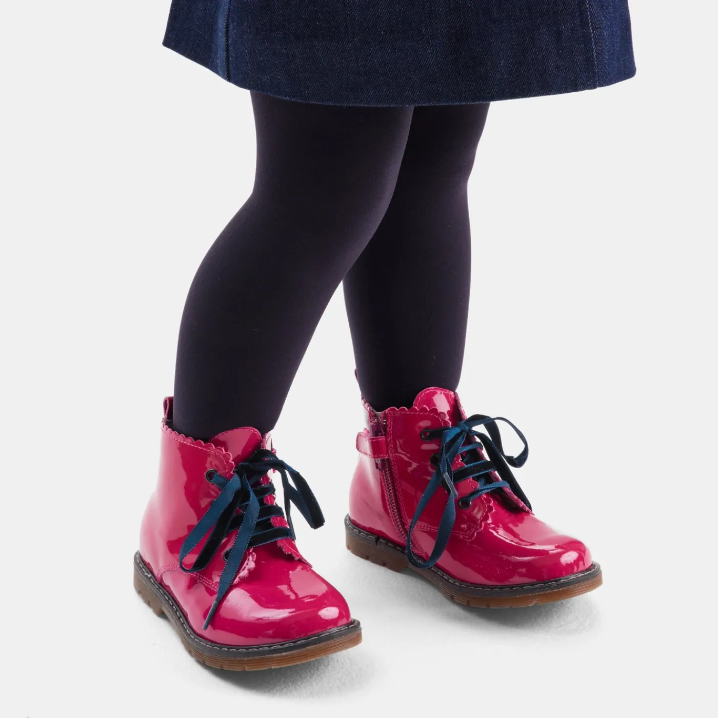 Jacadi Bottillons bébé fille en cuir lisse - FUSCHIA Sale