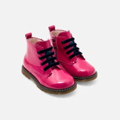 Jacadi Bottillons bébé fille en cuir lisse - FUSCHIA Sale