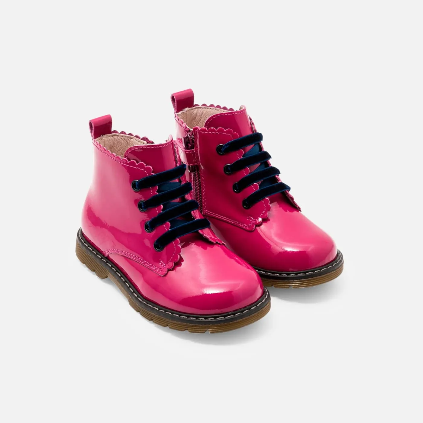 Jacadi Bottillons bébé fille en cuir lisse - FUSCHIA Sale