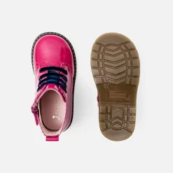 Jacadi Bottillons bébé fille en cuir lisse - FUSCHIA Sale
