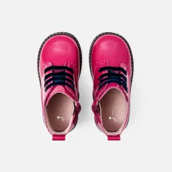 Jacadi Bottillons bébé fille en cuir lisse - FUSCHIA Sale