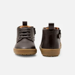 Jacadi Bottillons bébé garçon en cuir - MARRON New