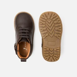 Jacadi Bottillons bébé garçon en cuir - MARRON New