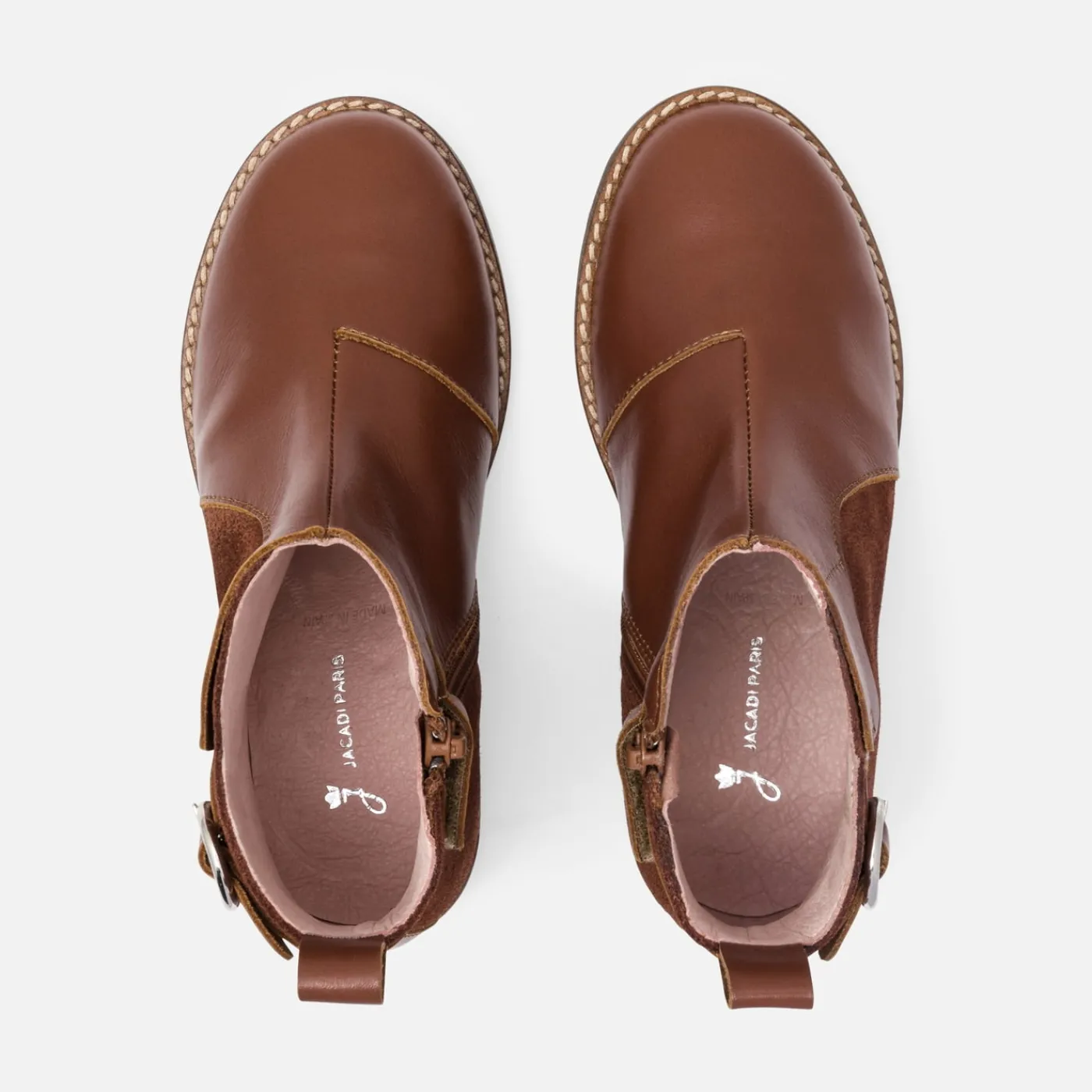 Jacadi Bottines enfant fille en cuir - NATUREL