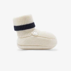 Jacadi Bottons bébé en laine - BLANC/MARINE Online