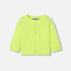 Jacadi Cardigan bébé en jersey JAUNE FLUO Discount