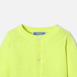 Jacadi Cardigan bébé en jersey JAUNE FLUO Discount