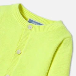 Jacadi Cardigan bébé en jersey JAUNE FLUO Discount