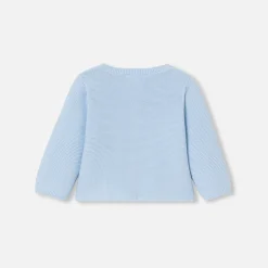 Jacadi Cardigan bébé en point mousse - BLEU PALE New