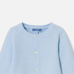 Jacadi Cardigan bébé en point mousse - BLEU PALE New