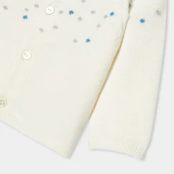 Jacadi Cardigan bébé en tricot - lore BLANC DOUX/MULTICO Clearance