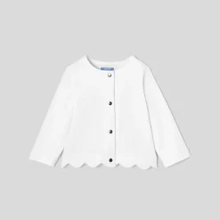 Jacadi Cardigan bébé fille en molleton - blanc BLANC JACADI Outlet