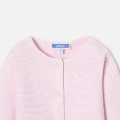 Jacadi Cardigan bébé fille en point mousse - rose pale ROSE PALE JACADI Online