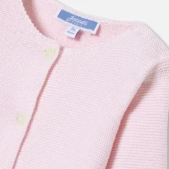 Jacadi Cardigan bébé fille en point mousse - rose pale ROSE PALE JACADI Online