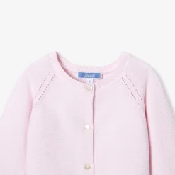 Jacadi Cardigan bébé fille en point mousse - rose pale ROSE PALE JACADI Discount