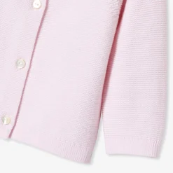 Jacadi Cardigan bébé fille en point mousse - rose pale ROSE PALE JACADI Discount